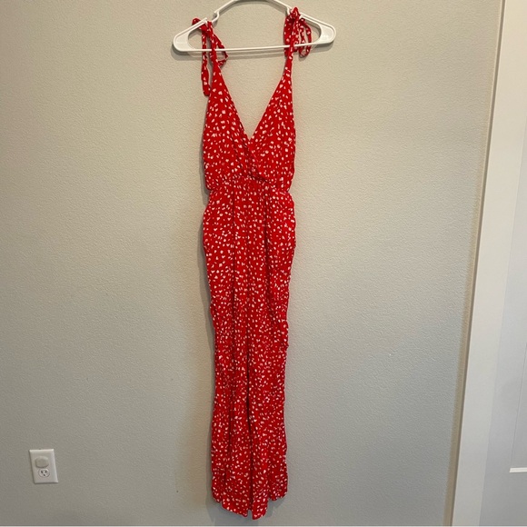 Maaji Red and White Floral Jumpsuit Women’s Size Small - Picture 4 of 14